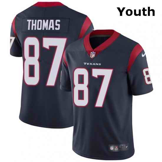Youth Nike Houston Texans 87 Demaryius Thomas Navy Blue Team Color Vapor Untouchable Limited Player NFL Jersey